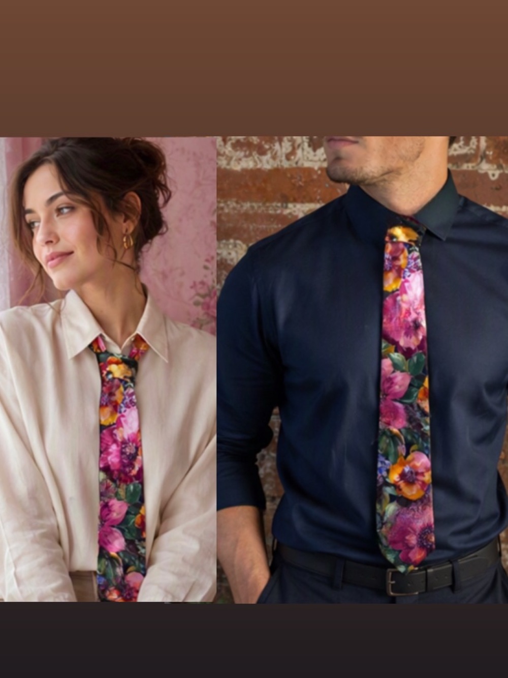 🌹 Grenadier 🌹 Vibrant Floral Tie Unisex